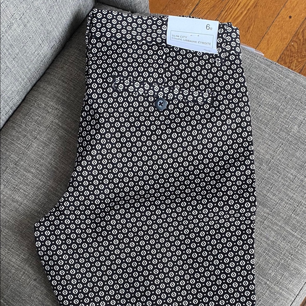 GAP Black/White Slim City Pants Size 6T